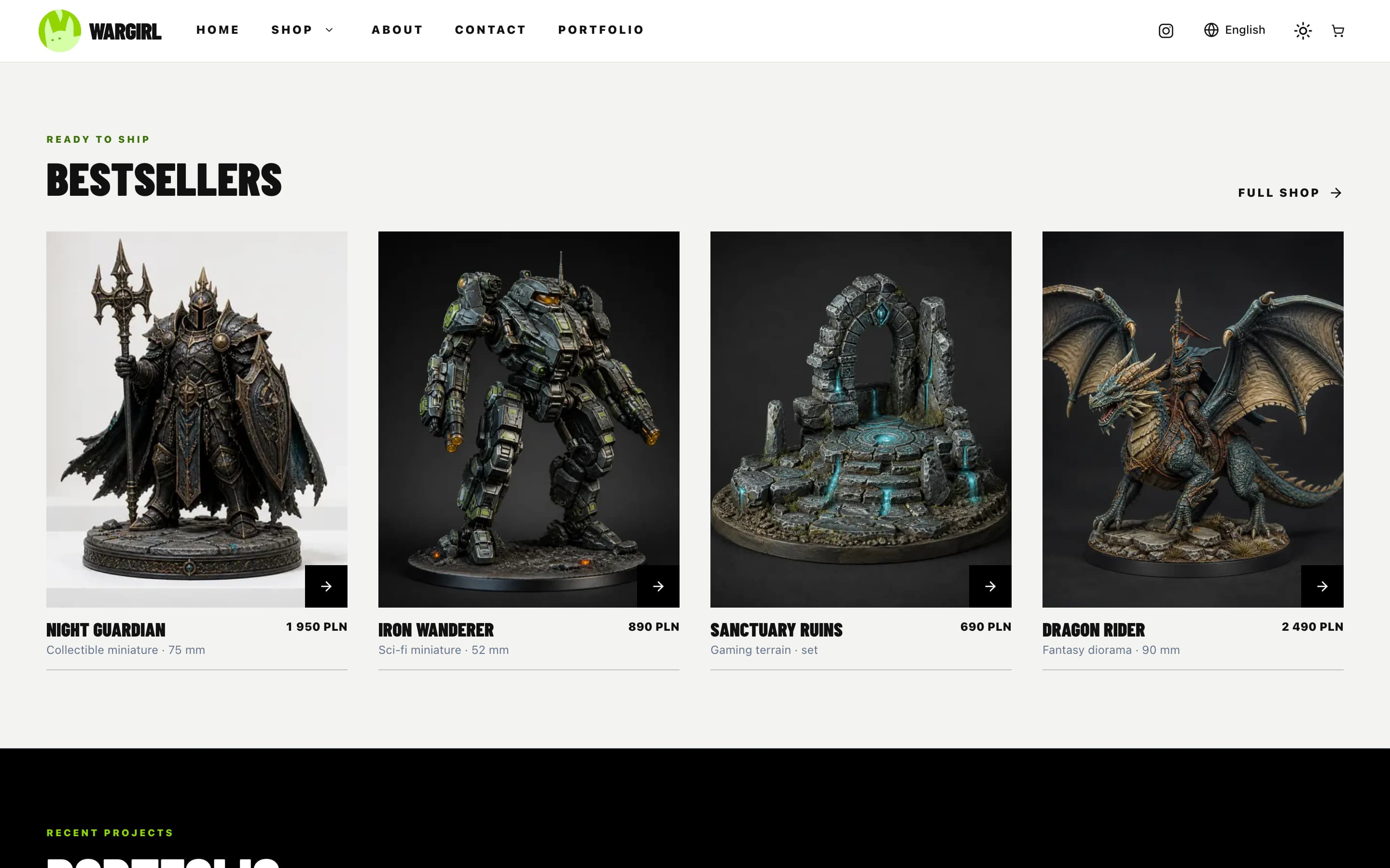 Popularne produkty w sklepie Wargirl.